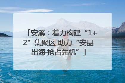 安溪：着力构建“1+2”集聚区 助力“安品出海·抢占先机”