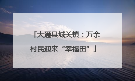 大通县城关镇：万余村民迎来“幸福田”