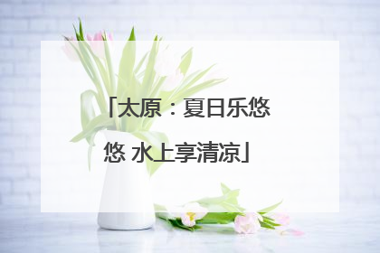 太原：夏日乐悠悠 水上享清凉