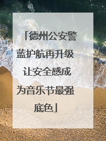 德州公安警蓝护航再升级 让安全感成为音乐节最强底色