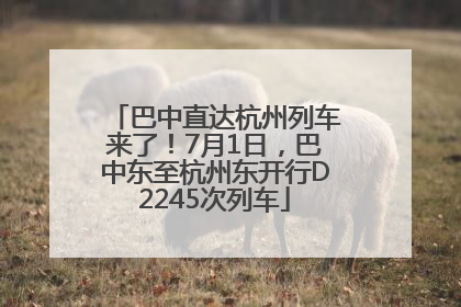 巴中直达杭州列车来了！7月1日，巴中东至杭州东开行D2245次列车