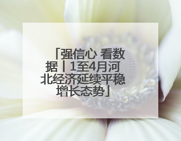 强信心 看数据丨1至4月河北经济延续平稳增长态势