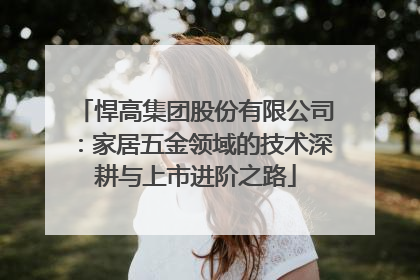 悍高集团股份有限公司：家居五金领域的技术深耕与上市进阶之路