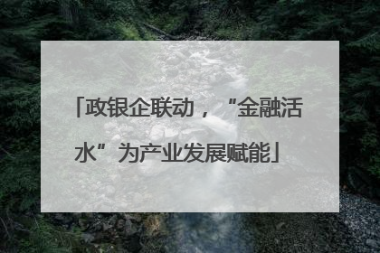 政银企联动，“金融活水”为产业发展赋能