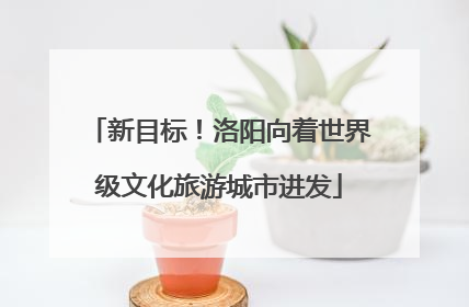 新目标！洛阳向着世界级文化旅游城市进发