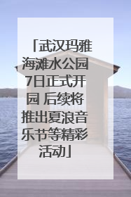 武汉玛雅海滩水公园7日正式开园 后续将推出夏浪音乐节等精彩活动