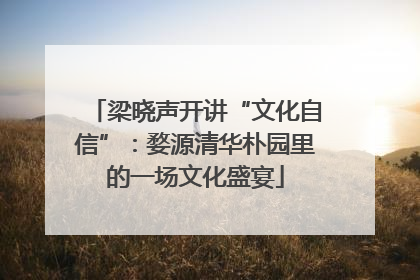 梁晓声开讲“文化自信”：婺源清华朴园里的一场文化盛宴