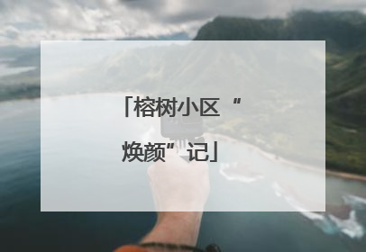 榕树小区“焕颜”记
