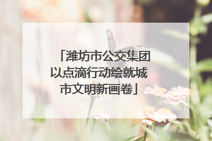 潍坊市公交集团以点滴行动绘就城市文明新画卷