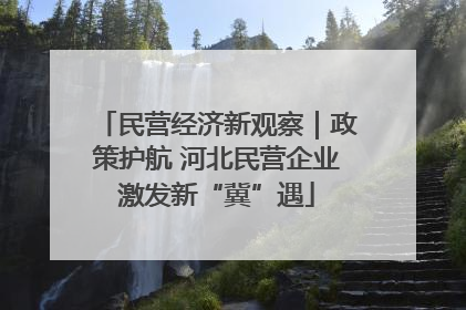 民营经济新观察｜政策护航 河北民营企业激发新“冀”遇