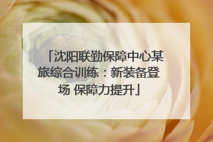 沈阳联勤保障中心某旅综合训练：新装备登场 保障力提升