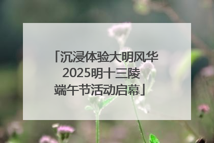 沉浸体验大明风华 2025明十三陵端午节活动启幕