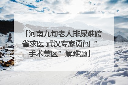 河南九旬老人排尿难跨省求医 武汉专家勇闯“手术禁区”解难题