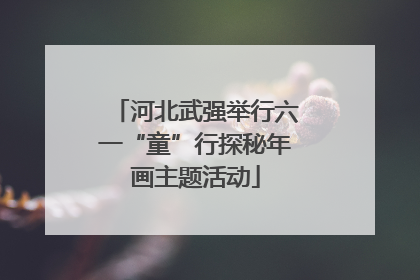 河北武强举行六一“童”行探秘年画主题活动