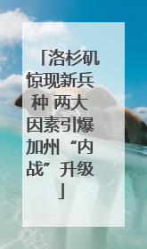 洛杉矶惊现新兵种 两大因素引爆加州“内战”升级