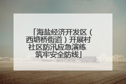 海盐经济开发区（西塘桥街道）开展村社区防汛应急演练 筑牢安全防线