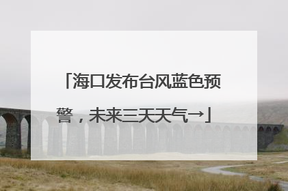 海口发布台风蓝色预警，未来三天天气→