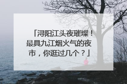 浔阳江头夜璀璨！最具九江烟火气的夜市，你逛过几个？