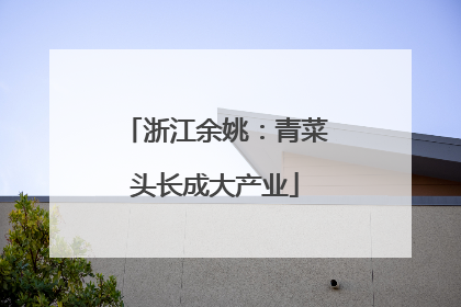 浙江余姚：青菜头长成大产业