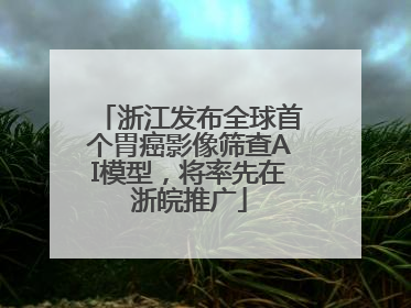 浙江发布全球首个胃癌影像筛查AI模型，将率先在浙皖推广