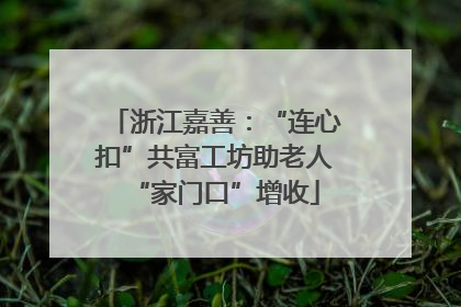 浙江嘉善：“连心扣”共富工坊助老人“家门口”增收