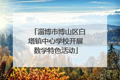 淄博市博山区白塔镇中心学校开展数学特色活动