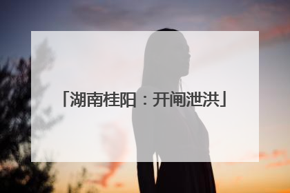 湖南桂阳：开闸泄洪