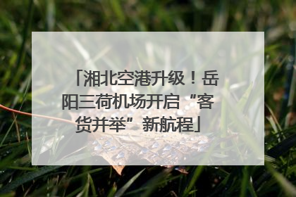 湘北空港升级！岳阳三荷机场开启“客货并举”新航程