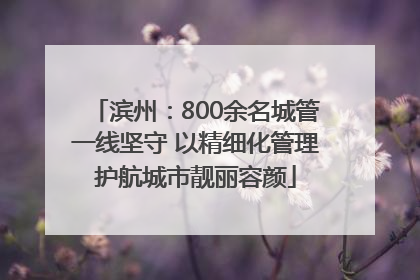 滨州：800余名城管一线坚守 以精细化管理护航城市靓丽容颜
