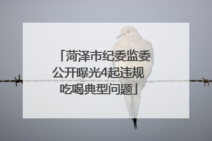 菏泽市纪委监委公开曝光4起违规吃喝典型问题