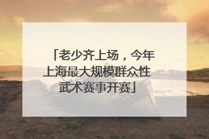 老少齐上场，今年上海最大规模群众性武术赛事开赛