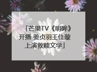 芒果TV《明眸》开播 姜贞羽王佳璇上演救赎文学