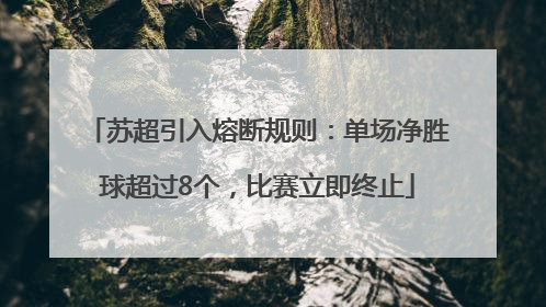 苏超引入熔断规则：单场净胜球超过8个，比赛立即终止
