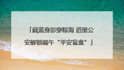 藏蓝身影穿粽海 道里公安解锁端午“平安盲盒”