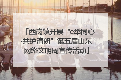 西岗镇开展“e举同心·共护清朗”第五届山东网络文明周宣传活动