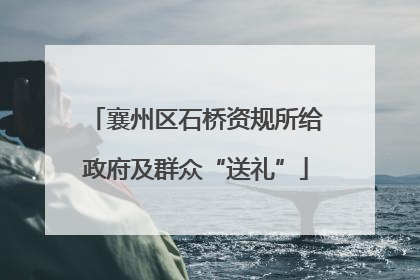 襄州区石桥资规所给政府及群众“送礼”