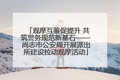 观摩互鉴促提升 共筑警务规范新基石——尚志市公安局开展派出所建设拉动观摩活动