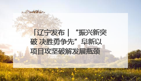 辽宁发布｜“振兴新突破 决胜勇争先”阜新以项目攻坚破解发展瓶颈 经济发展实现良好开局