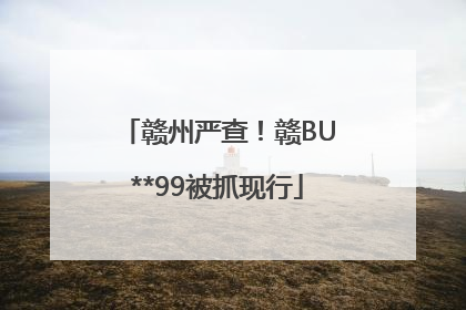 赣州严查！赣BU**99被抓现行