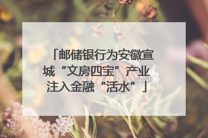 邮储银行为安徽宣城“文房四宝”产业注入金融“活水”