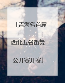 青海省首届西北五省街舞公开赛开赛