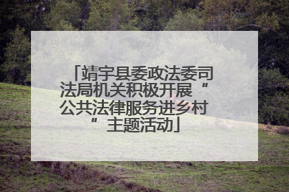 靖宇县委政法委司法局机关积极开展“公共法律服务进乡村”主题活动