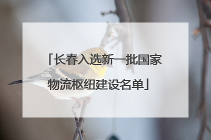 长春入选新一批国家物流枢纽建设名单