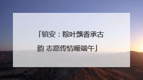 镇安：粽叶飘香承古韵 志愿传情暖端午