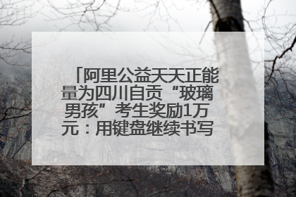 阿里公益天天正能量为四川自贡“玻璃男孩”考生奖励1万元：用键盘继续书写不设限的人生