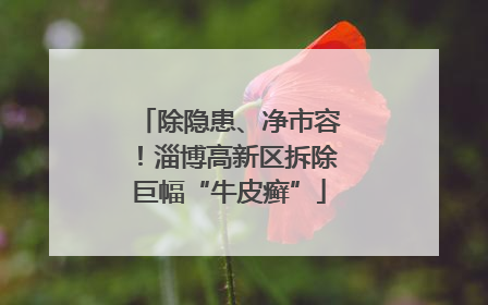 除隐患、净市容！淄博高新区拆除巨幅“牛皮癣”