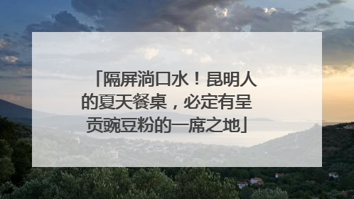 隔屏淌口水！昆明人的夏天餐桌，必定有呈贡豌豆粉的一席之地