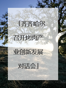 齐齐哈尔召开烤肉产业创新发展对话会