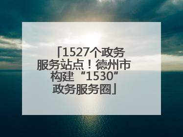 1527个政务服务站点！德州市构建“1530”政务服务圈