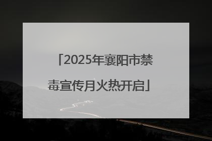 2025年襄阳市禁毒宣传月火热开启